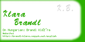 klara brandl business card